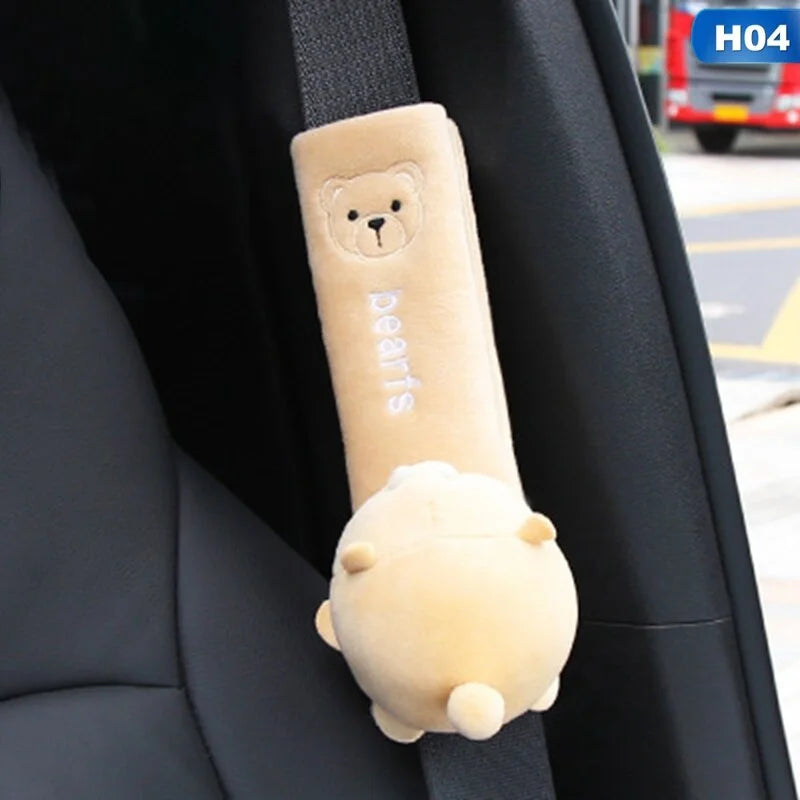 Cute Animal Car Seat Belt Pads Universal Car Seat Shoulder Strap Pad Cushion Cover Car Belt Protector Safety Belt Cover