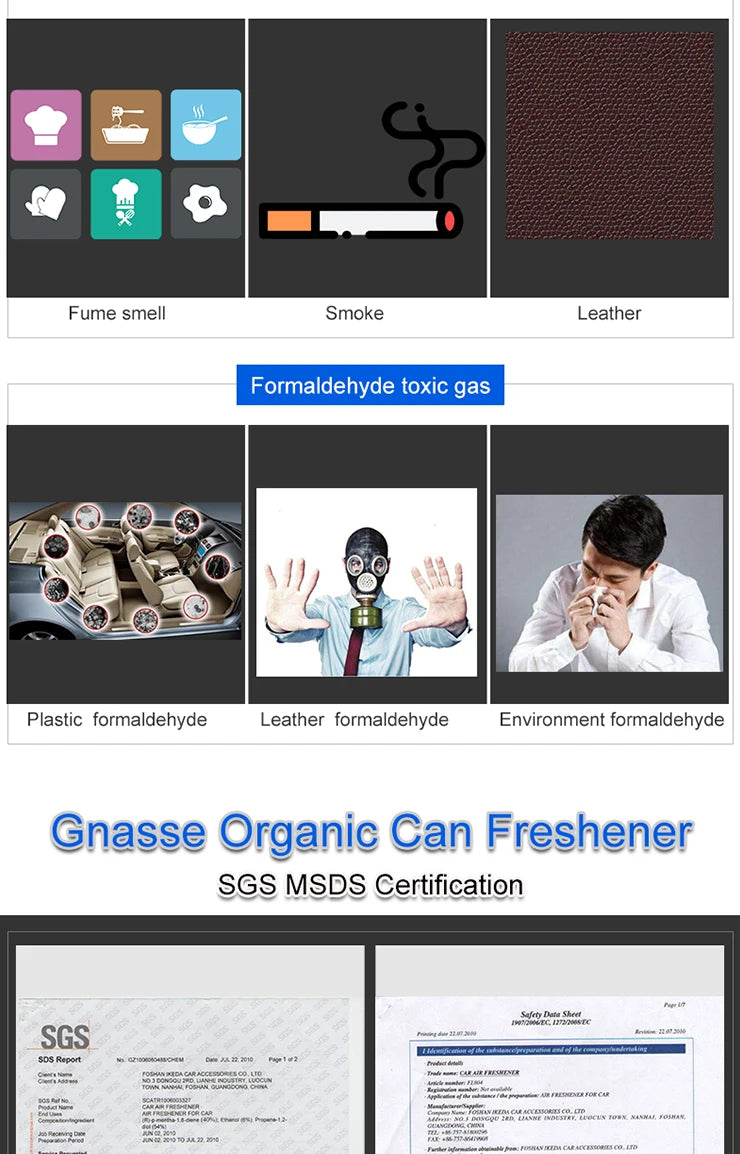 Car Air Freshener: 12 Kinds Scent | Organic Cans | Odor Eliminator Essential | Long-Lasting | Strong Fragrance | For Home