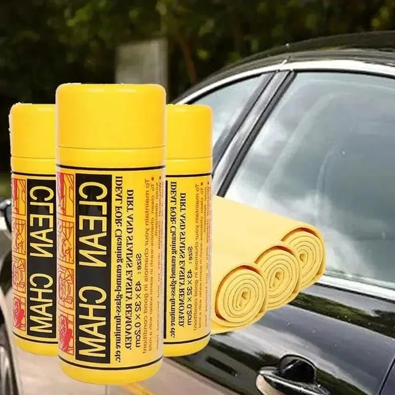 1Pcs Random Color Clean Cham Super Absorbent Chamois Towel Quick Dry Car Wash Cleaning Cloth for Auto Detailing