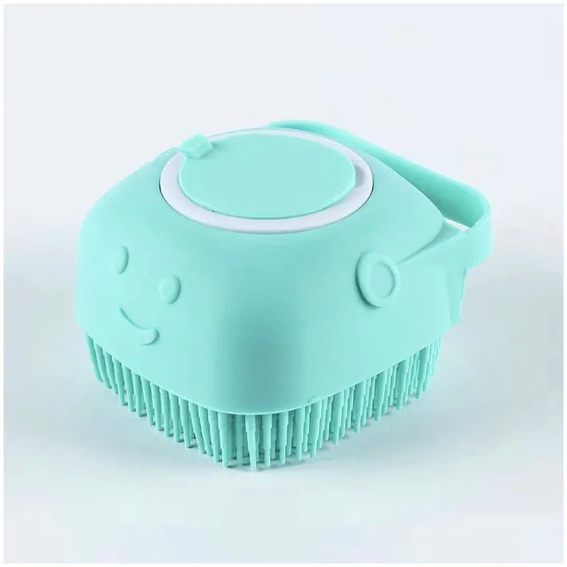 Pet Shampoo Massage Brush, Soft Silicone Grooming Comb for Dog Cat Bathing Shower Puppy Kitten Bathroom Accessories