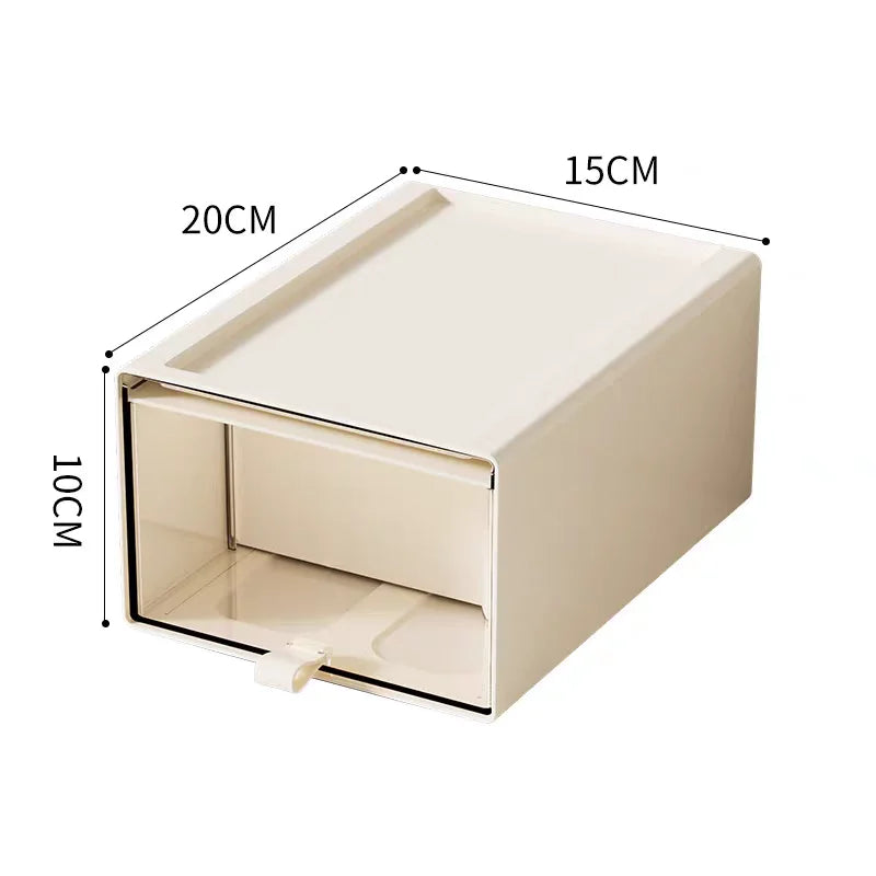 Storage Box with Drawers – Desktop Organizer, Display Case for Collectibles, Office Storage ContainerCustomizable Combination
