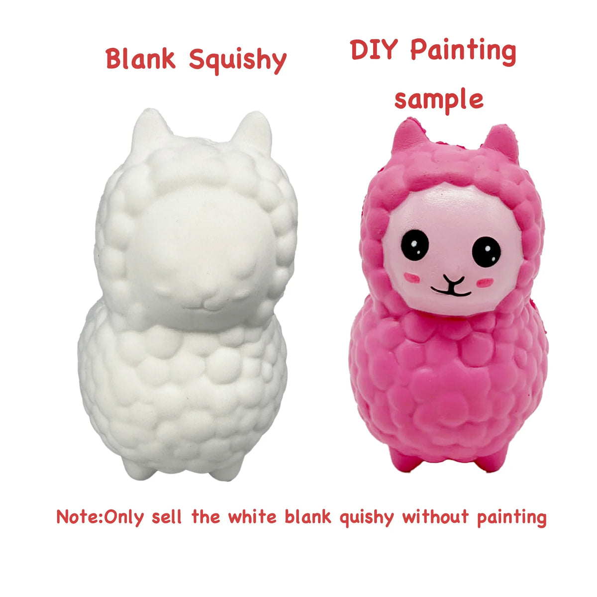 DIY Blank Squishy Toys,Slow Rise White Squishy Antistress Anxiety Anti Stress Relief Toys For Kids Children Painting ADHD Autism