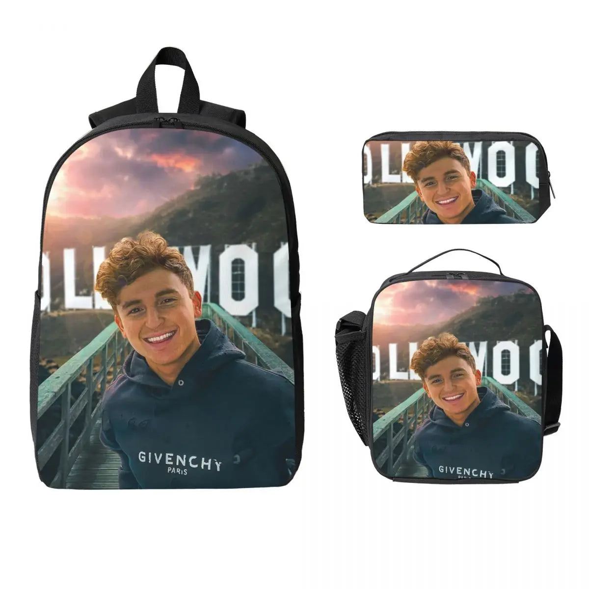 Caylus Backpack Student Boys Girls BookBag School Bag Computer Shoulder Bags 3ps Insulated Lunch Bag Pencil Case