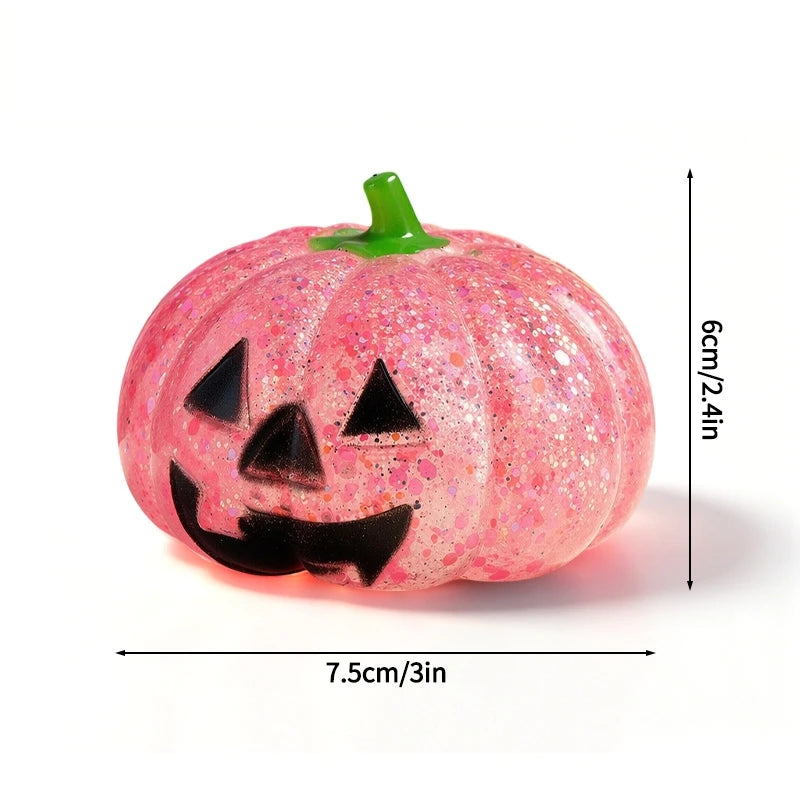 2026 Christmas Maltose Squishy Sequins Glitter Pumpkin Squeeze Balls Anti-stress Slow Rebound Pinch Toy Halloween Party Favors