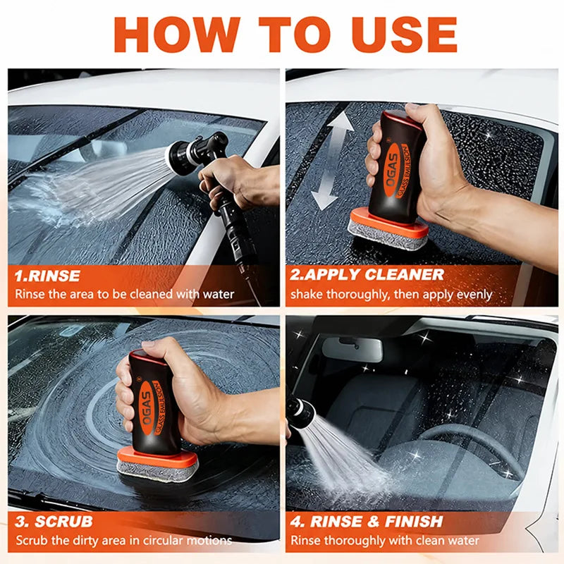 100g Car Windshield Glass Rain Repellent Glass Windshield Cleaner Anti Fog Anti-rain Car Oil Film Removal Hydrophobic Cleaner