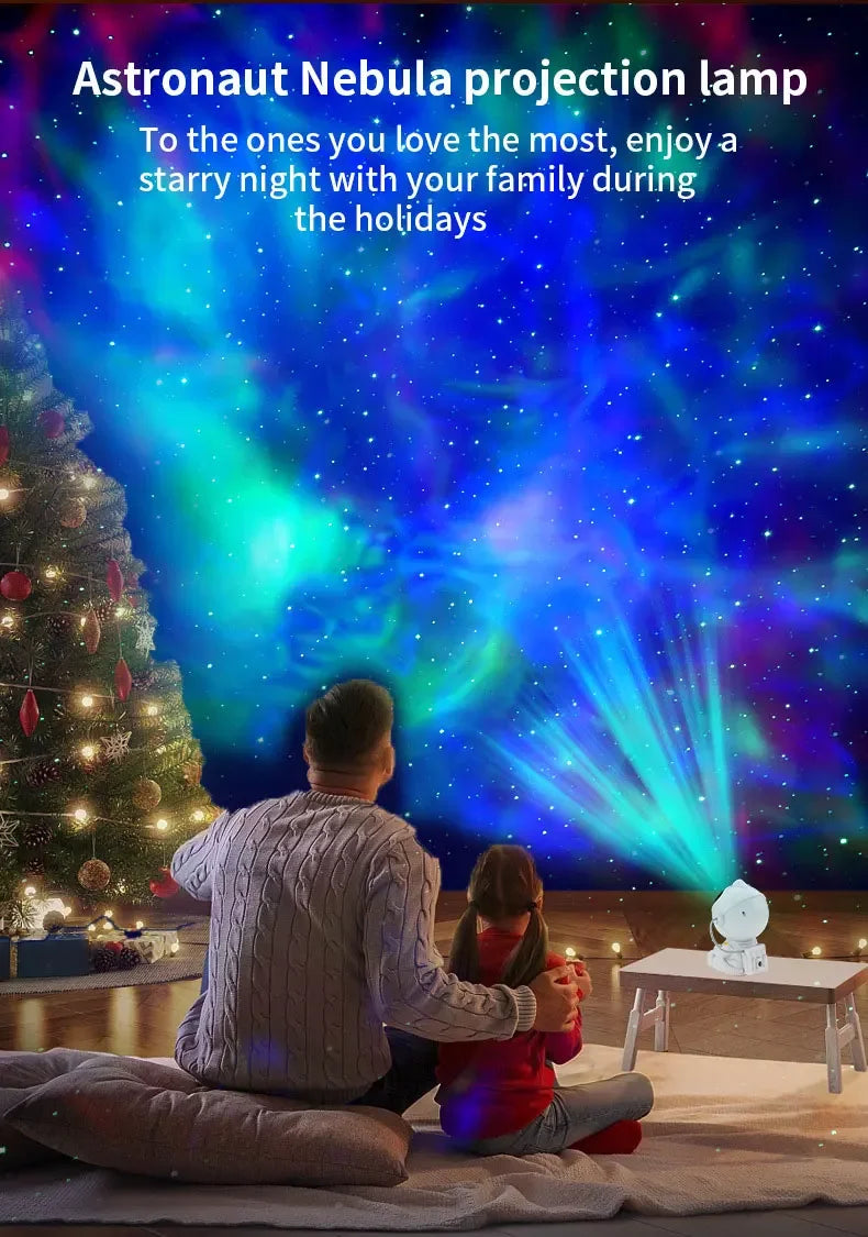 Remote Control Astronaut Galaxy Projector Night Light 360° Rotatable Nebula Star Lamp for Kids Bedroom Party Ceiling Decor