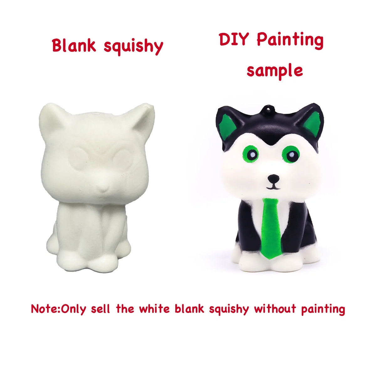 DIY Blank Squishy Toys,Slow Rise White Squishy Antistress Anxiety Anti Stress Relief Toys For Kids Children Painting ADHD Autism