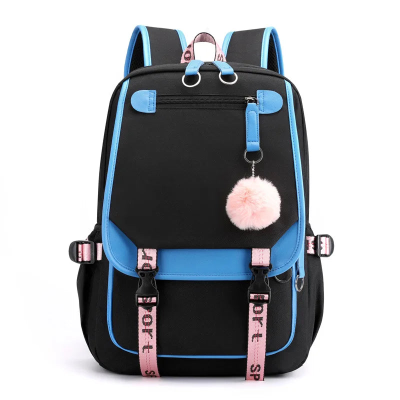 Fashion Women Men Rucksack Travel Bag Mochila Backpacks Teenager USB Charging Laptop Backpack