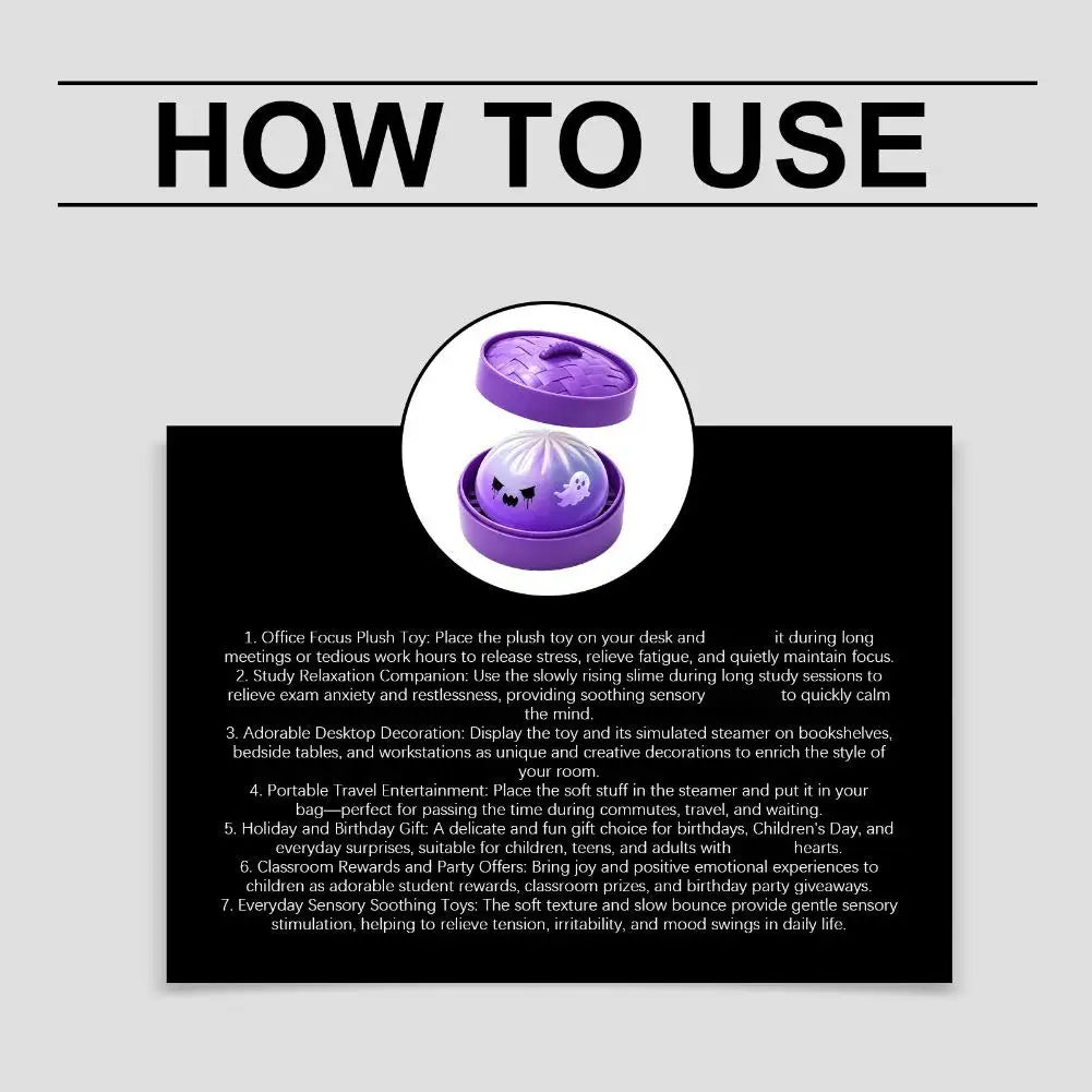 Halloween Dumpling Stress Toy Glitter Halloween Dumpling Pressure Dumpling Squishie Stress Relief Fidget Toy for Adults Gift