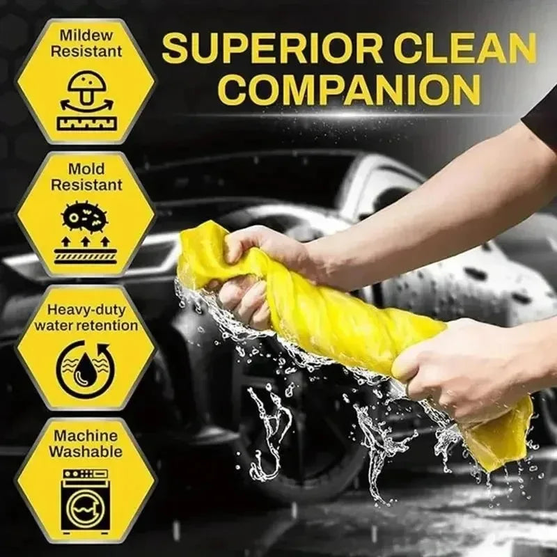 1Pcs Random Color Clean Cham Super Absorbent Chamois Towel Quick Dry Car Wash Cleaning Cloth for Auto Detailing