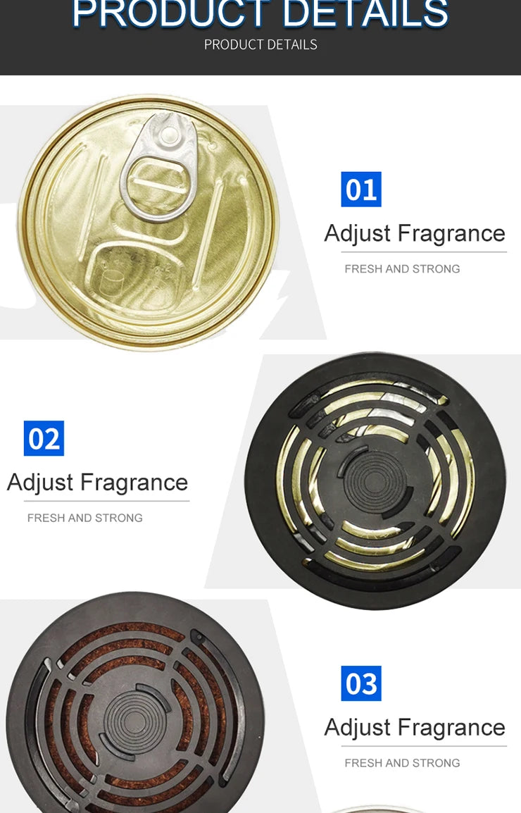 Car Air Freshener: 12 Kinds Scent | Organic Cans | Odor Eliminator Essential | Long-Lasting | Strong Fragrance | For Home