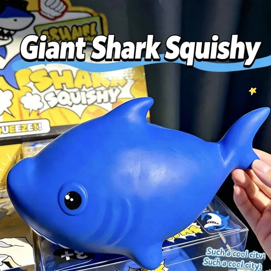 25cm Cartoon Shark Squishy Slow Rising Cartoon Squeeze Stress Relief Toy Safe Material Decompression Gift for Adults and Friends