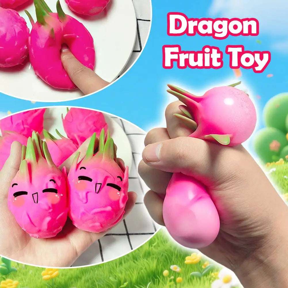 Dragon Fruit Squish bal geschenk Squishy Squeeze Stress Reliever Fidget sensorisch speelgoed Simulatie Fruit Food, Squeeze Balls
