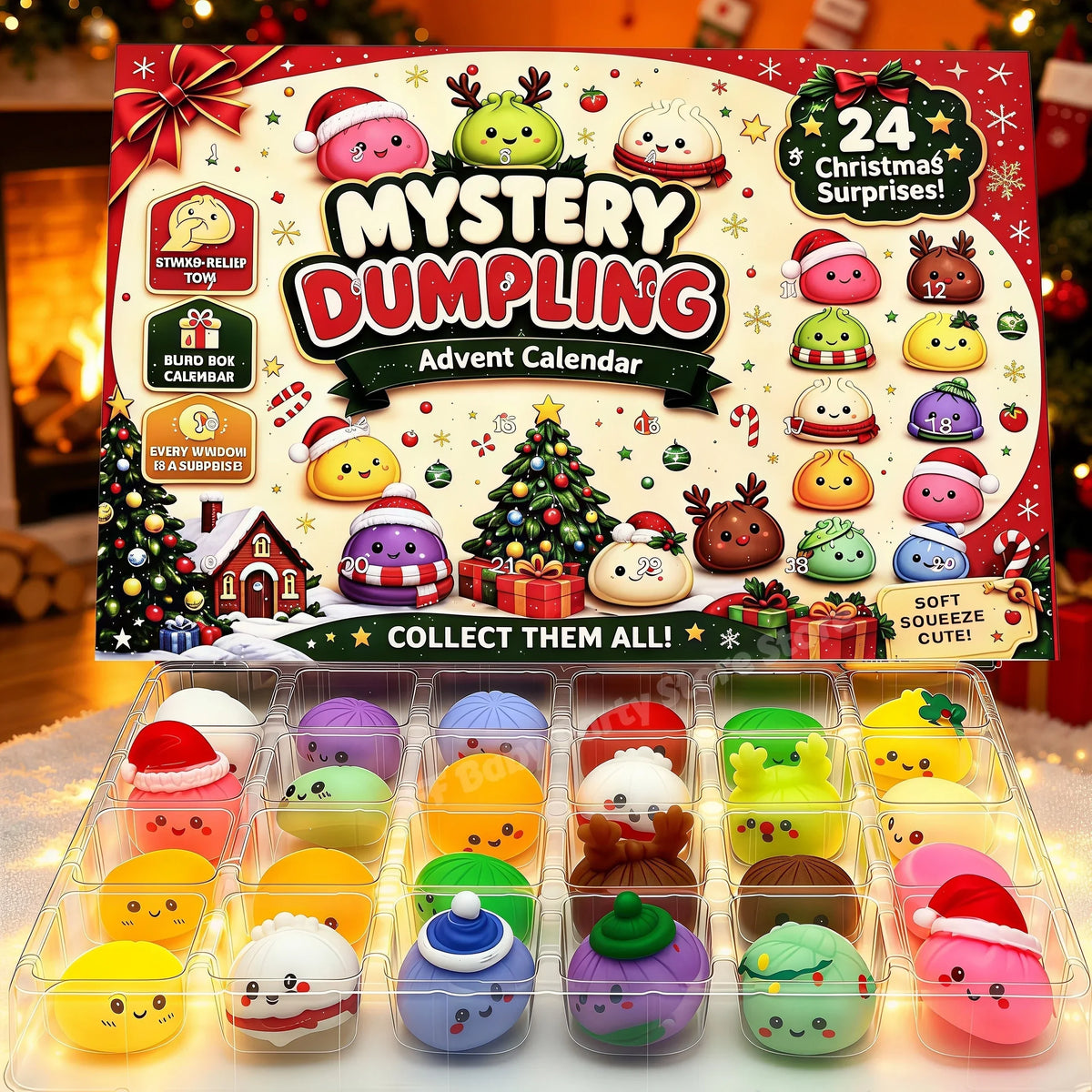 Christmas Squishy Advent Calendar 2026, Fidget Countdown Calendar Surprises Sensory Fidget for Adult Christmas Party Favors Gift