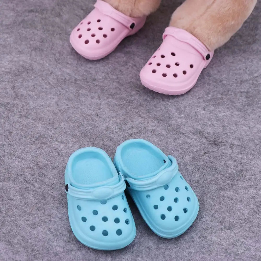 1 Pair Pet Beach Shoes Non-slip Pet Sandals Soft-soled Comfortable Dog Hole Shoe Breathable EVA Dog Rain Boots for Cats