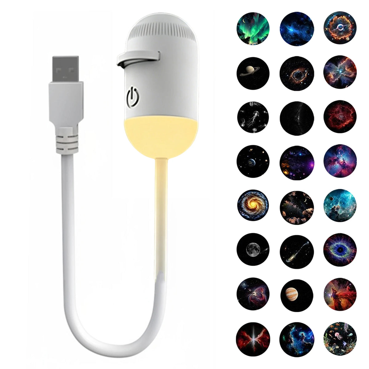 Mini Galaxy Star Projector 2 in 1 Night Light Home Background Atmosphere Light Bedroom Car Space Decor Party Children's Gift