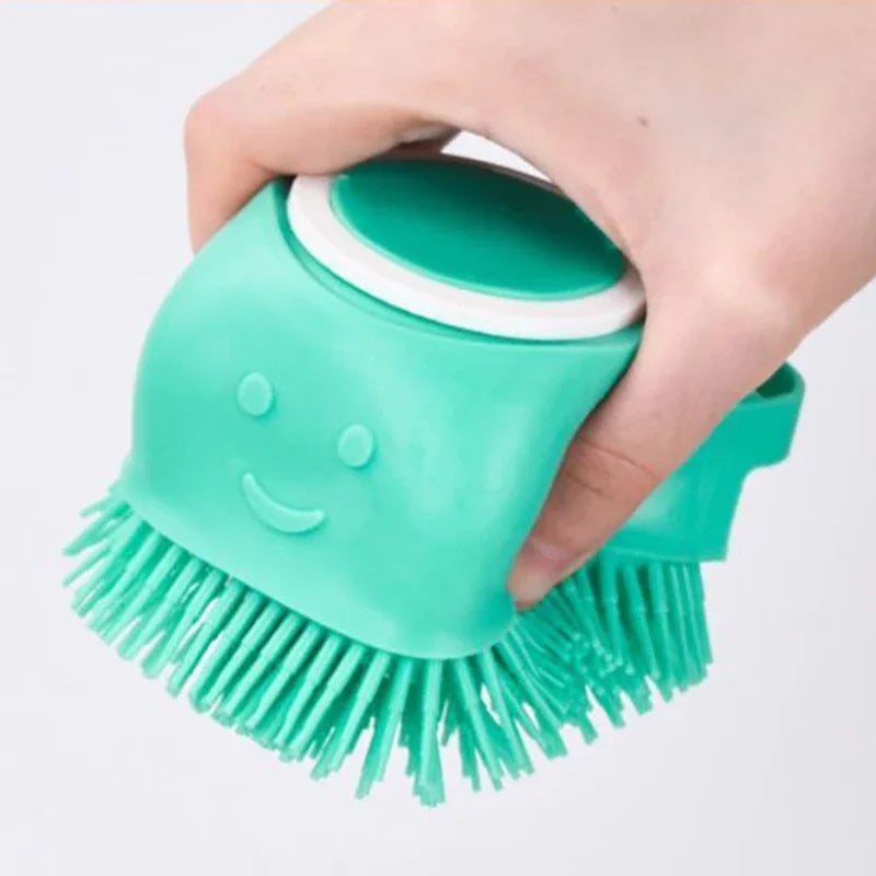 Pet Shampoo Massage Brush, Soft Silicone Grooming Comb for Dog Cat Bathing Shower Puppy Kitten Bathroom Accessories
