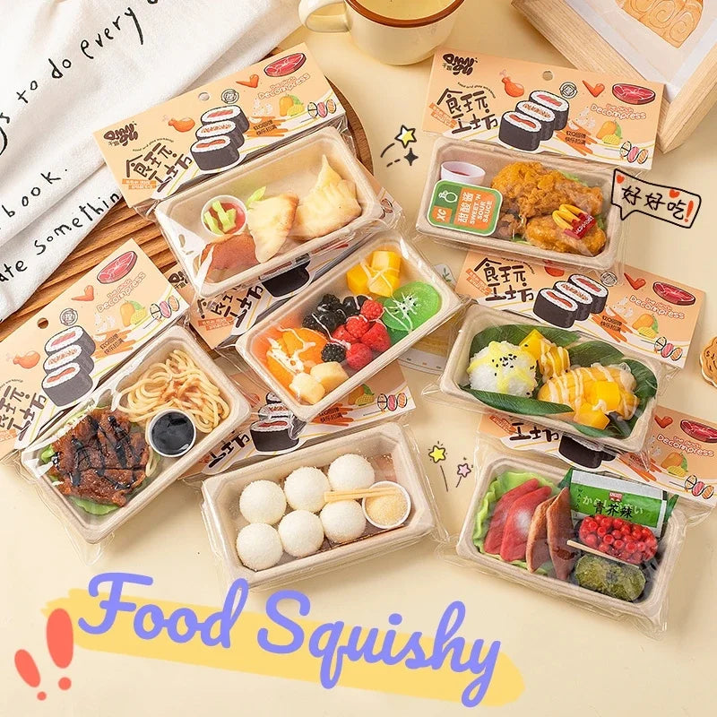 Squishy Food Simulation Fried Chicken Taba Squishy Toys Dumpling Sushi Mochi Squishy Stress Toy Squeeze Fidget Squish Gift
