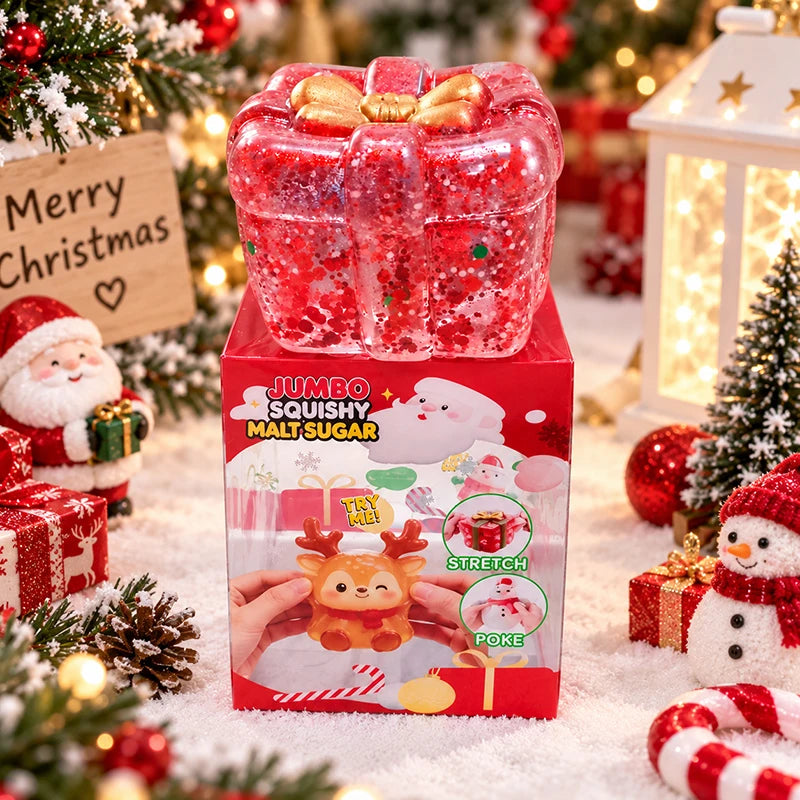 2026 Christmas Maltose Squishy Sequins Glitter Pumpkin Squeeze Balls Anti-stress Slow Rebound Pinch Toy Halloween Party Favors
