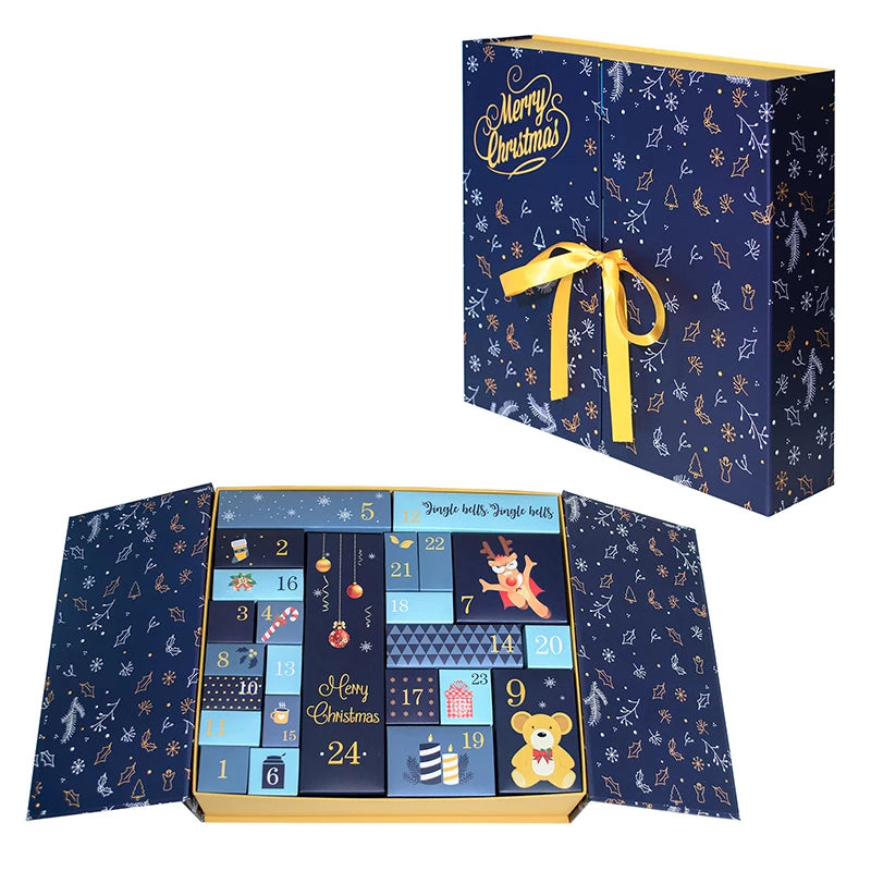 DIY Advent Calendar Christmas Countdown Calendars With 24 Cardboard Treasure Boxes Xmas Empty Countdown Calendar