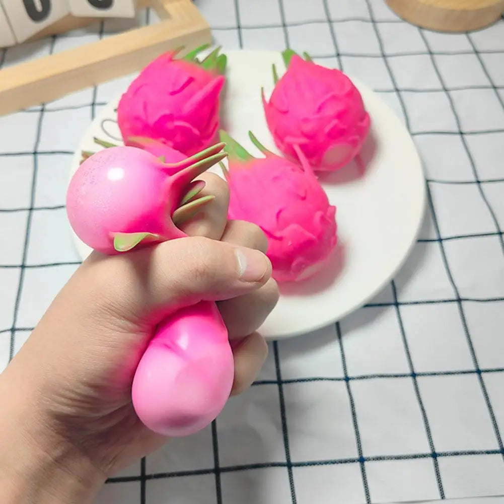 Dragon Fruit Squish bal geschenk Squishy Squeeze Stress Reliever Fidget sensorisch speelgoed Simulatie Fruit Food, Squeeze Balls