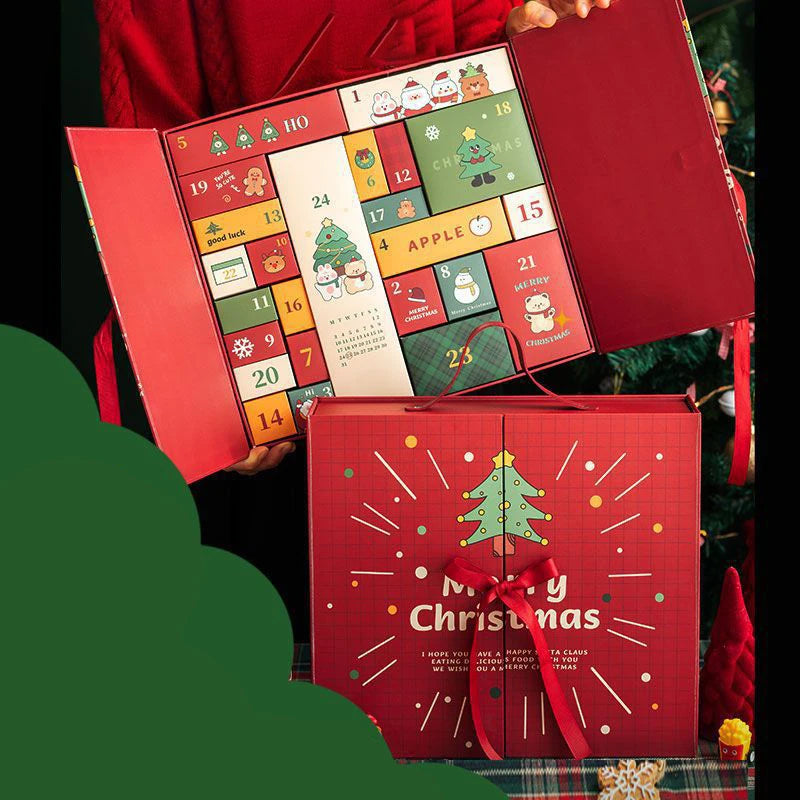 DIY Advent Calendar Christmas Countdown Calendars With 24 Cardboard Treasure Boxes Xmas Empty Countdown Calendar