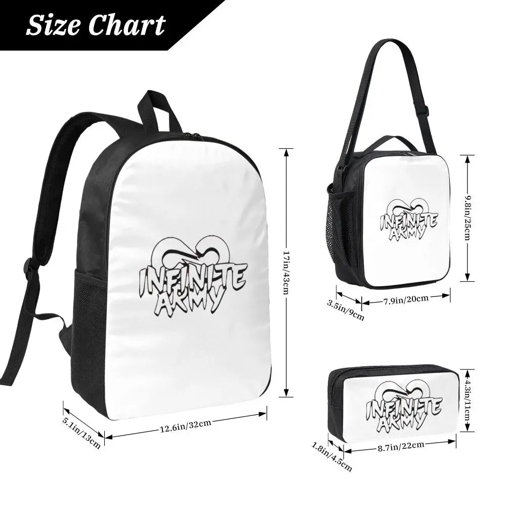 Caylus Backpack Student Boys Girls BookBag School Bag Computer Shoulder Bags 3ps Insulated Lunch Bag Pencil Case