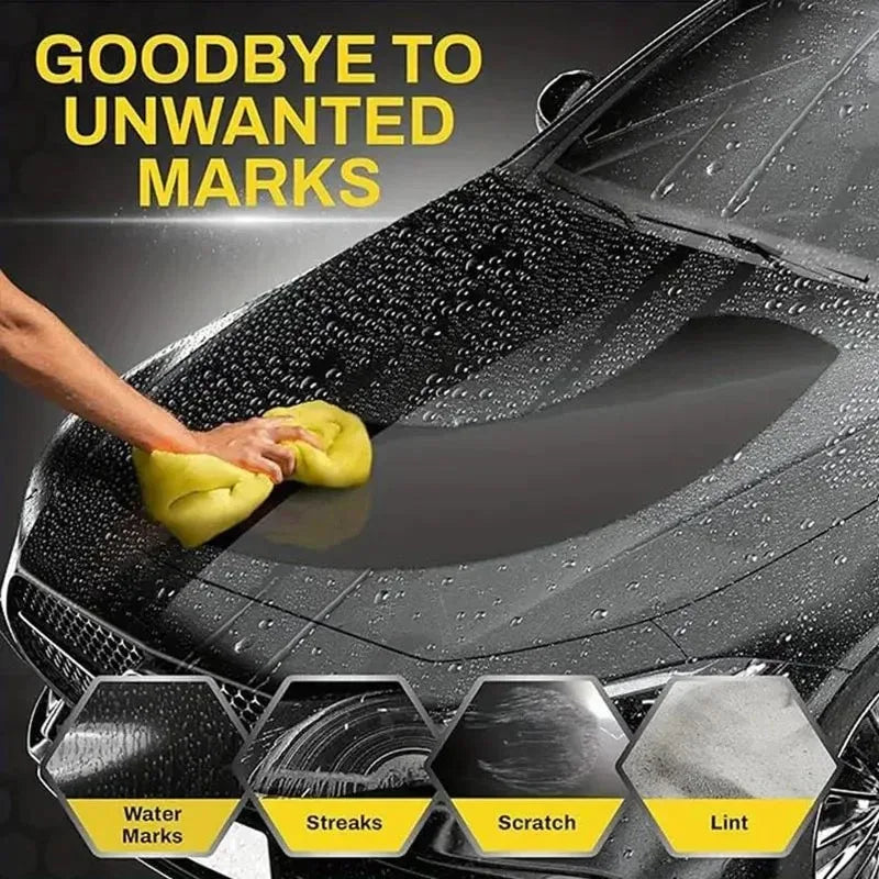 1Pcs Random Color Clean Cham Super Absorbent Chamois Towel Quick Dry Car Wash Cleaning Cloth for Auto Detailing