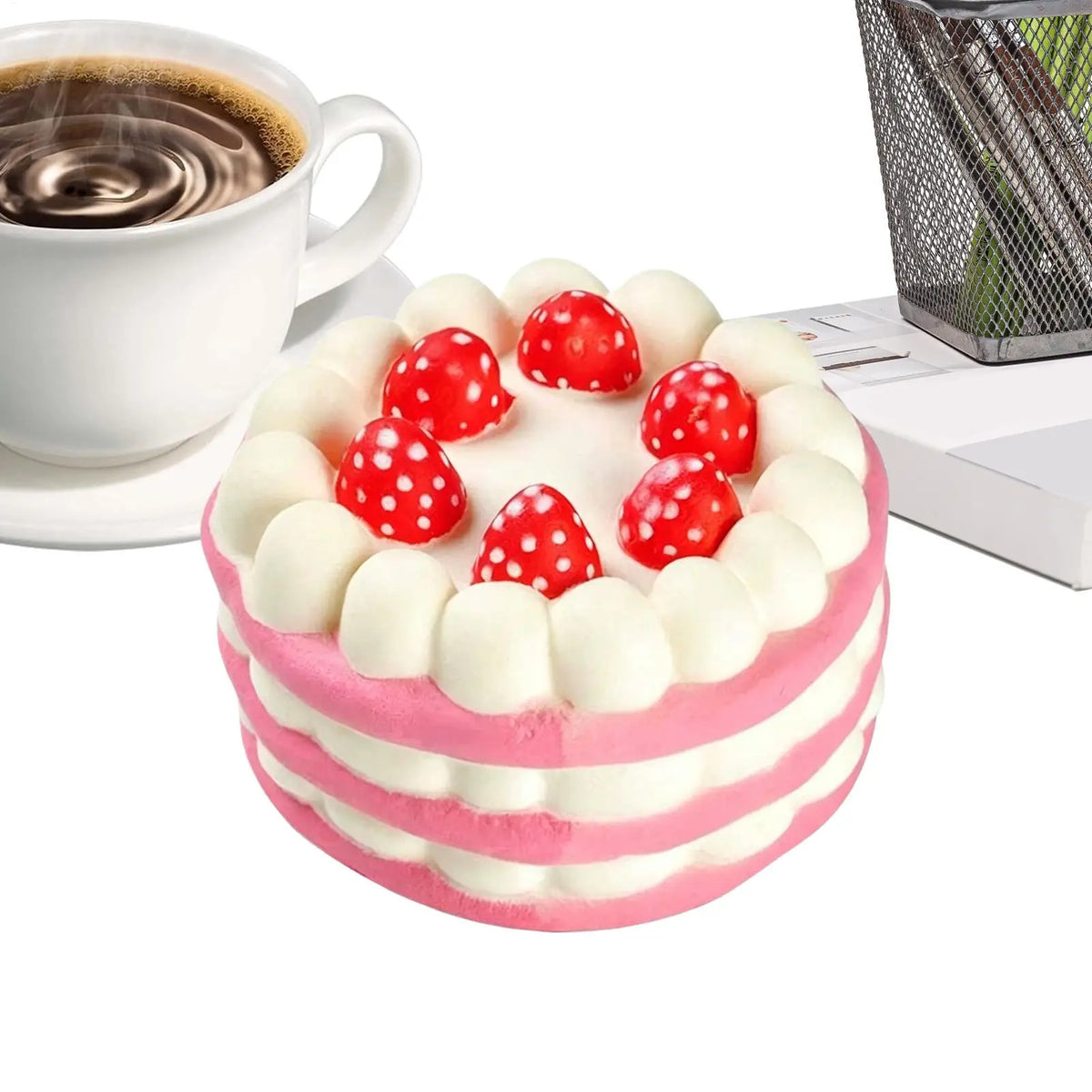 Slow-Rising Strawberry Cake Squish Y Toy, Sensory Fidget For Kids Stress Relief Squeeze Toy, Party Favors For Home School Office