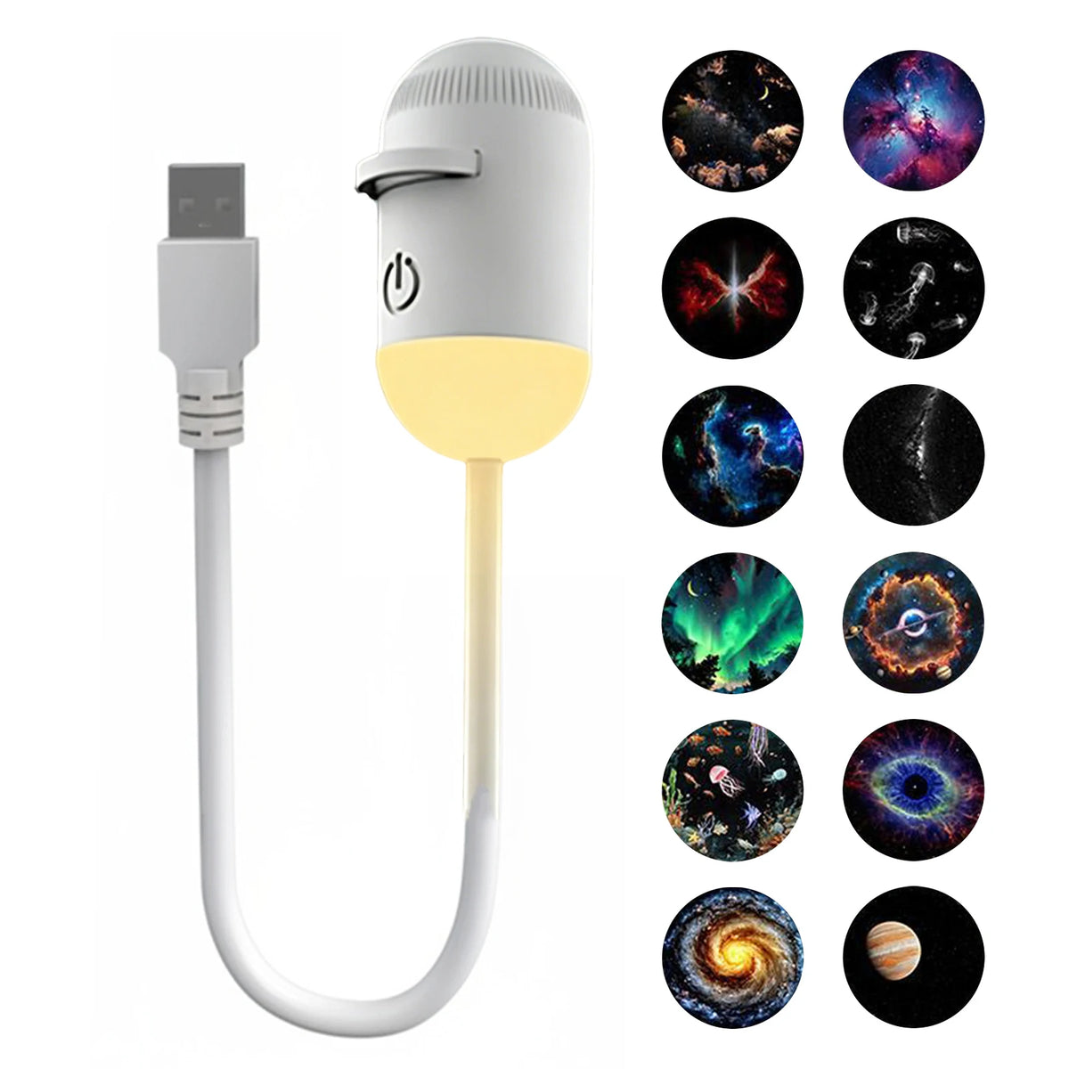 Mini Galaxy Star Projector 2 in 1 Night Light Home Background Atmosphere Light Bedroom Car Space Decor Party Children's Gift