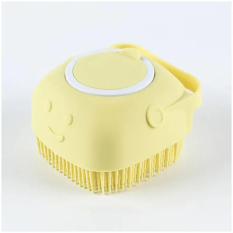 Pet Shampoo Massage Brush, Soft Silicone Grooming Comb for Dog Cat Bathing Shower Puppy Kitten Bathroom Accessories
