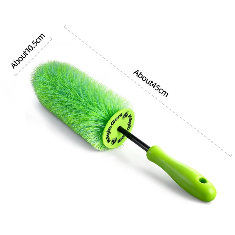 Magic Gem Car Wash Super Brush Plush Premium Wheels Brush Non-Slip Handle Easy To Cleaning Rims Spokes Wheel Barrel CarDetailing