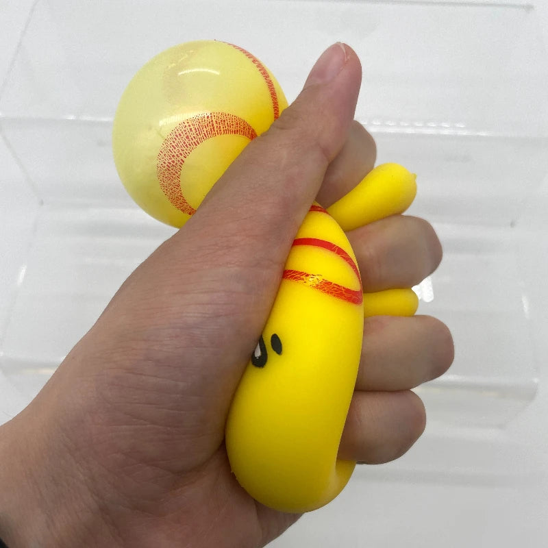 Squsihy Taba Fluid Printed Caramel Pudding Squeeze Toy Egg-shaped Squishy Toy Cute Slow-Rebound Egg Stress Relief Fidget Toy