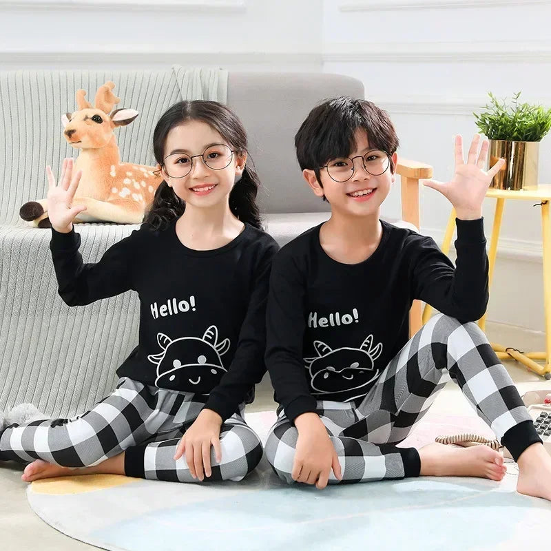 Kids Pajamas for Boys 2 3 4 5 6 7 8 9 10 11 12 14 Years Cotton Sleepwear Set Dinosaur Pyjamas Green Children Pijamas Clothing
