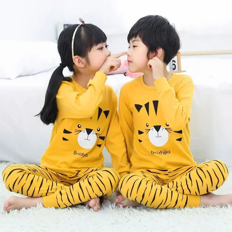 Kids Pajamas for Boys 2 3 4 5 6 7 8 9 10 11 12 14 Years Cotton Sleepwear Set Dinosaur Pyjamas Green Children Pijamas Clothing
