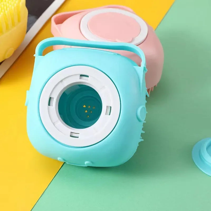 Pet Shampoo Massage Brush, Soft Silicone Grooming Comb for Dog Cat Bathing Shower Puppy Kitten Bathroom Accessories