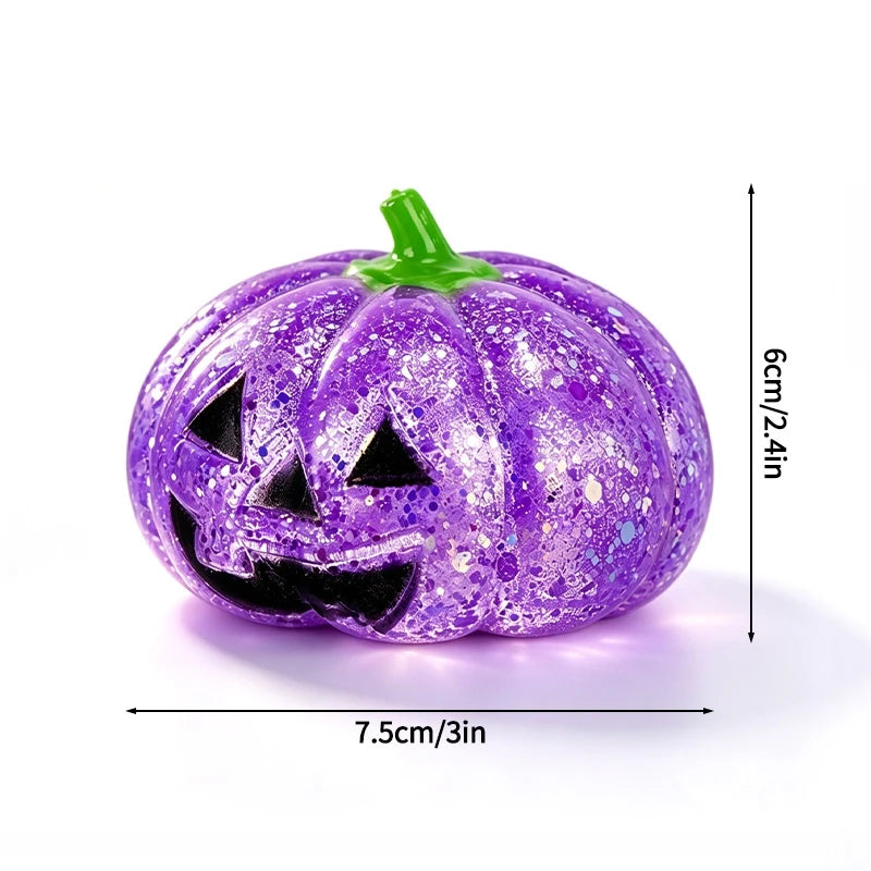 2026 Christmas Maltose Squishy Sequins Glitter Pumpkin Squeeze Balls Anti-stress Slow Rebound Pinch Toy Halloween Party Favors