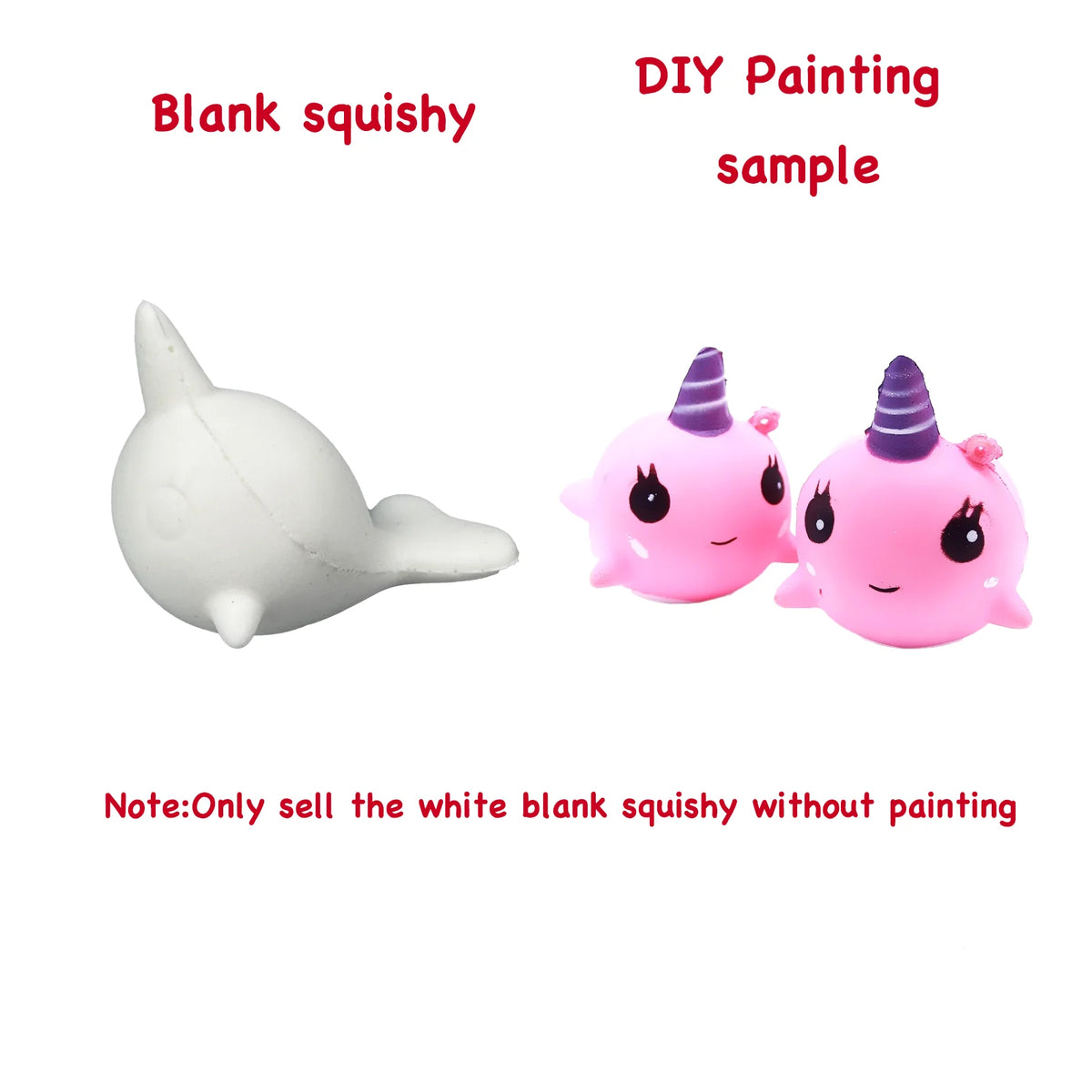 DIY Blank Squishy Toys,Slow Rise White Squishy Antistress Anxiety Anti Stress Relief Toys For Kids Children Painting ADHD Autism