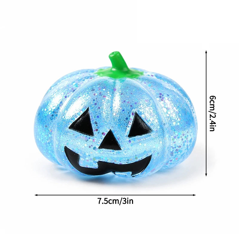 2026 Christmas Maltose Squishy Sequins Glitter Pumpkin Squeeze Balls Anti-stress Slow Rebound Pinch Toy Halloween Party Favors