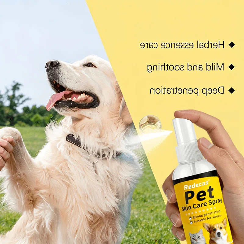 Pet Skin Care Spray, Soothe Dogs & Cats, Hypoallergenic Plant-Based Gentle Care