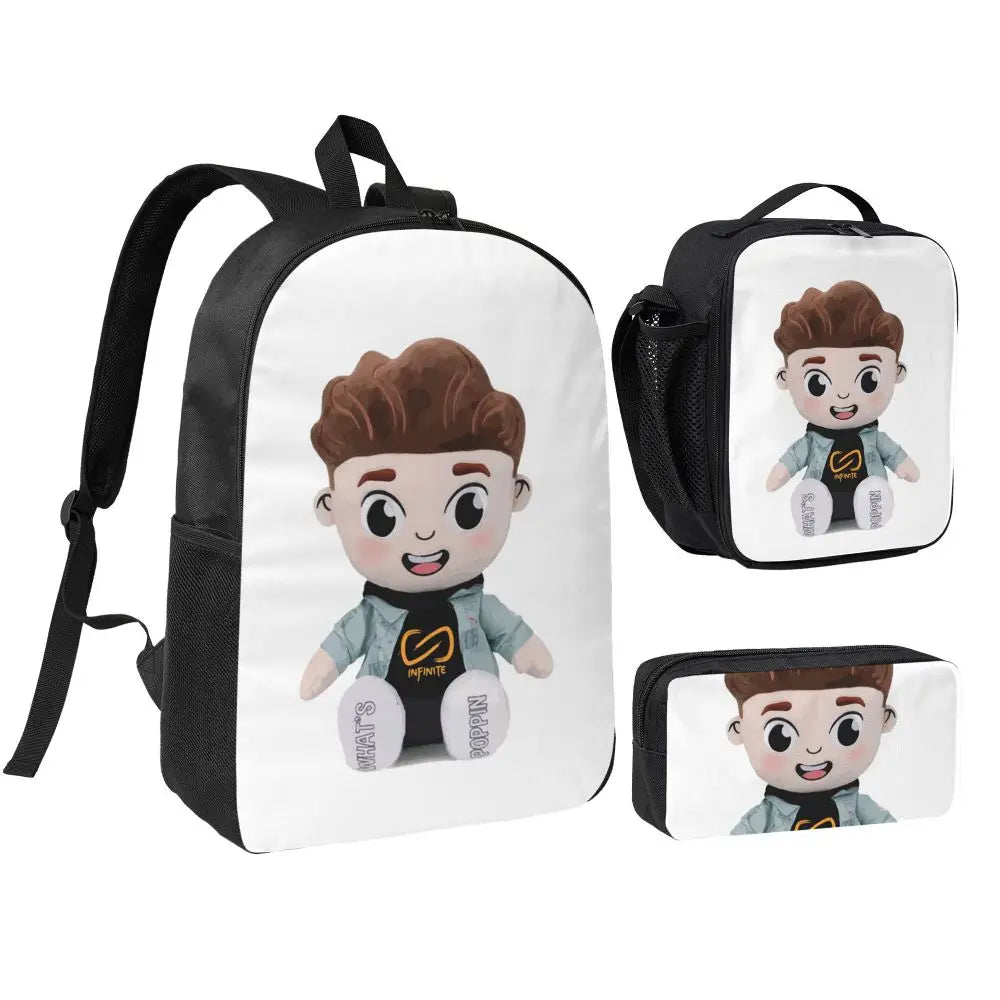 Caylus Backpack Student Boys Girls BookBag School Bag Computer Shoulder Bags 3ps Insulated Lunch Bag Pencil Case