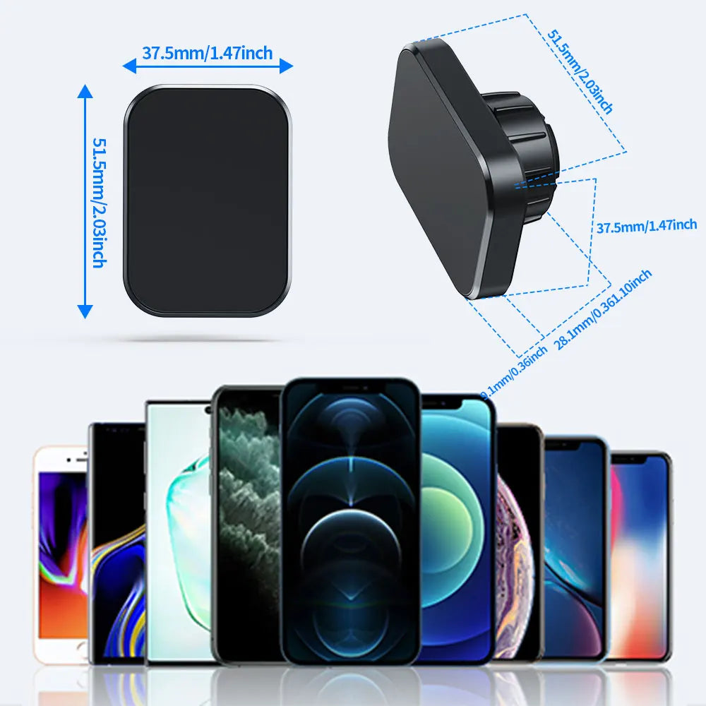 Magnetic Phone Holder Car [Enjoy Never Fall], Fit Magnetic Car Phone Mount Dashboard Curved Surfaces Adhesive Magnets Stands