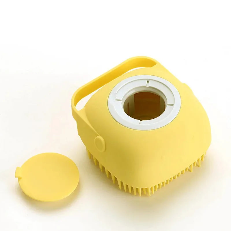 Pet Shampoo Massage Brush, Soft Silicone Grooming Comb for Dog Cat Bathing Shower Puppy Kitten Bathroom Accessories