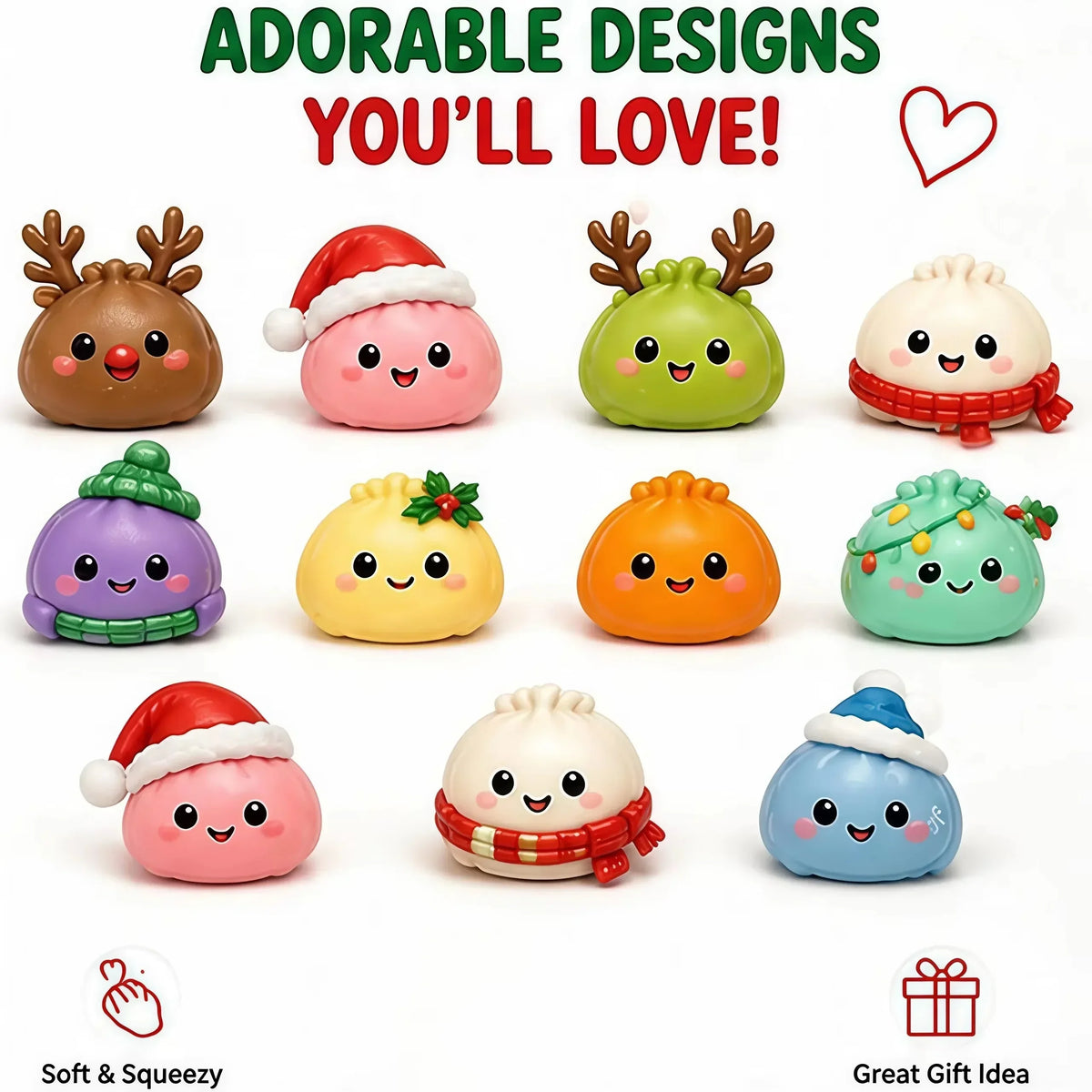 Christmas Squishy Advent Calendar 2026, Fidget Countdown Calendar Surprises Sensory Fidget for Adult Christmas Party Favors Gift