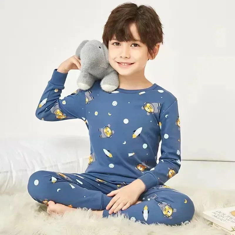 Kids Pajamas for Boys 2 3 4 5 6 7 8 9 10 11 12 14 Years Cotton Sleepwear Set Dinosaur Pyjamas Green Children Pijamas Clothing