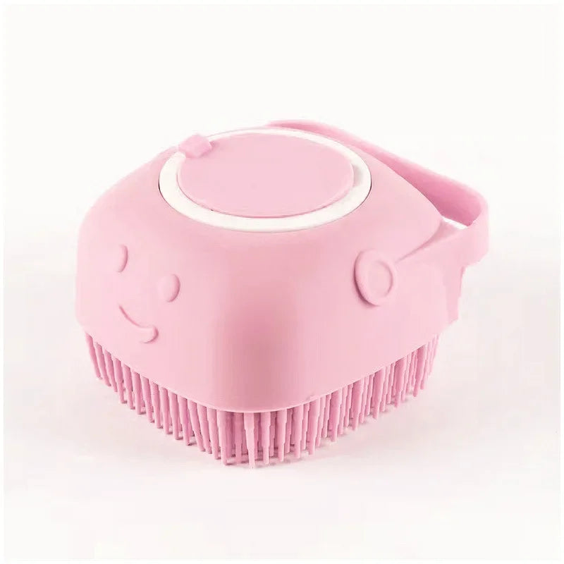 Pet Shampoo Massage Brush, Soft Silicone Grooming Comb for Dog Cat Bathing Shower Puppy Kitten Bathroom Accessories