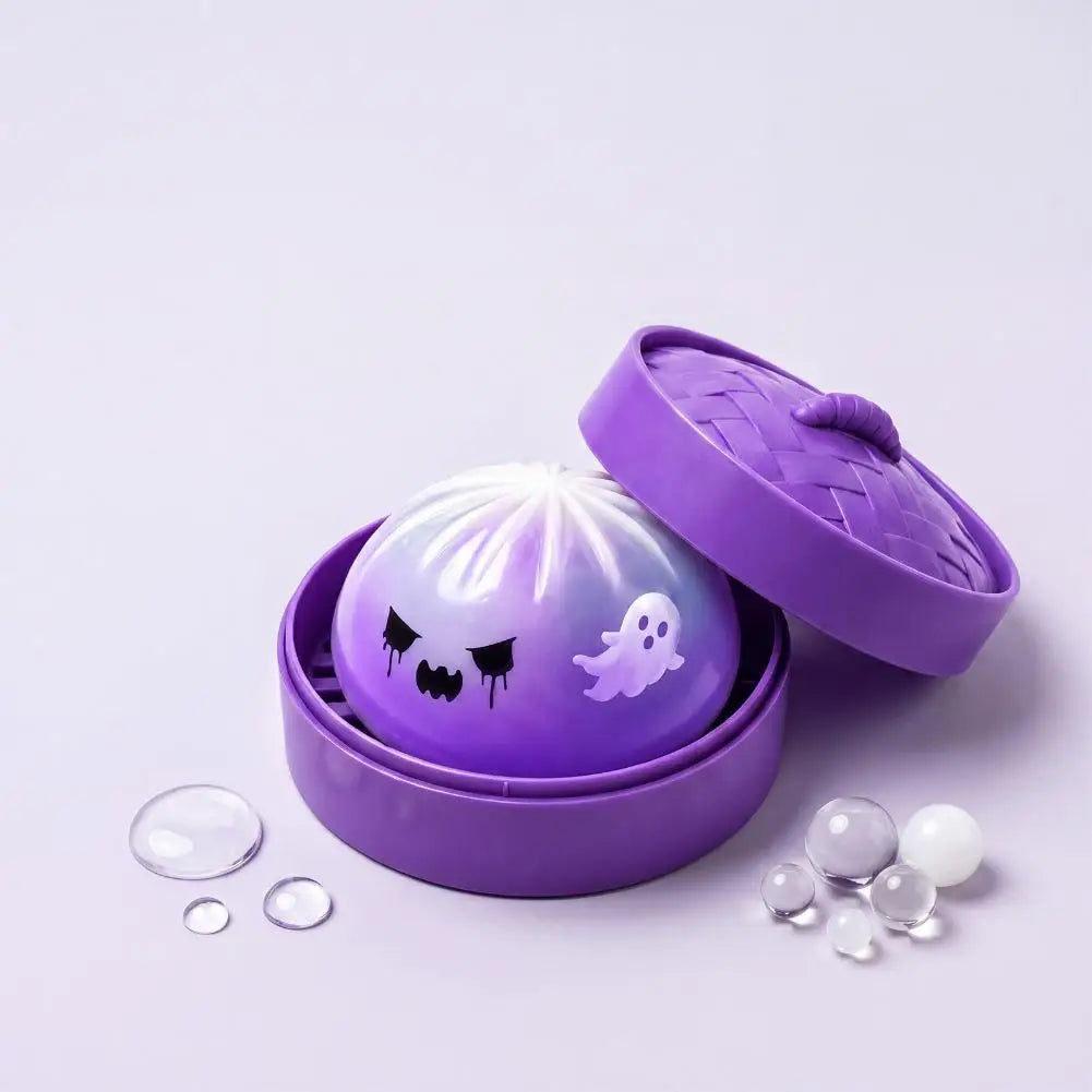 Halloween Dumpling Stress Toy Glitter Halloween Dumpling Pressure Dumpling Squishie Stress Relief Fidget Toy for Adults Gift