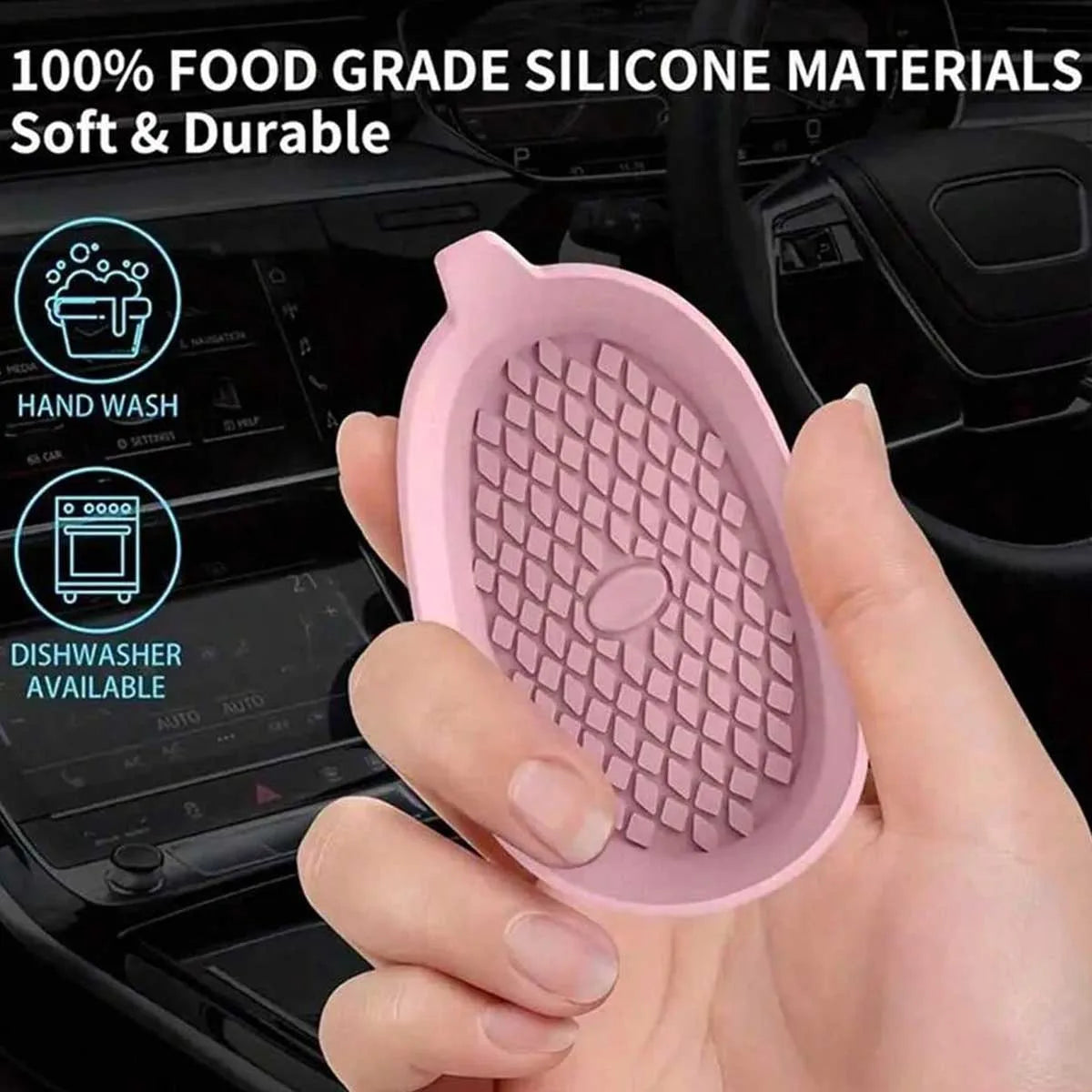Car Coaster, Silicone Car Coaster - Universal Anti-Slip Recessed Car Interior Accessories - Car Cup Holder Plug-In Coaster