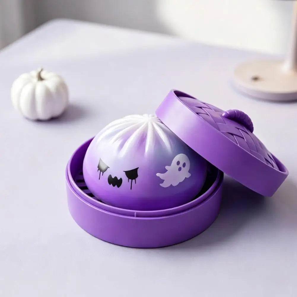 Halloween Dumpling Stress Toy Glitter Halloween Dumpling Pressure Dumpling Squishie Stress Relief Fidget Toy for Adults Gift