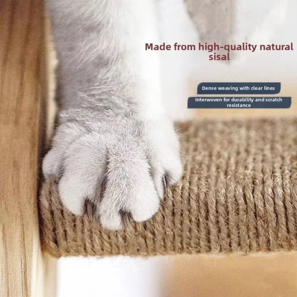 1pc/4pcs Wooden Cat Climbing Shelves Pet Stairs Toy Sisal Cover Cat Scratcher Furniture Wall Mounted Cat Wall Shelves Home Decor